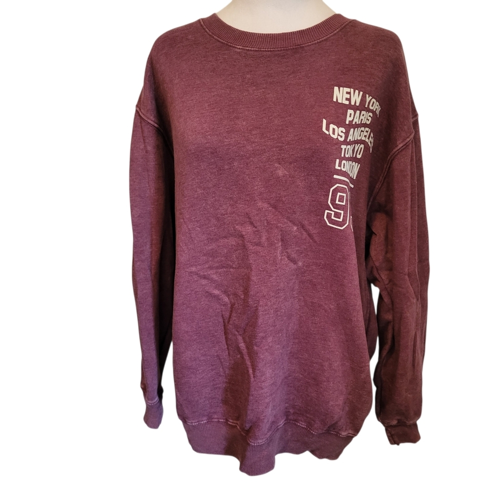 Mighty Fine Weekender Sweatshirt Maroon sz M